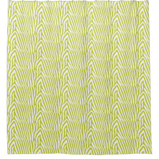 CHARTREUSE ZEBRA STRIPE DUSCHVORHANG