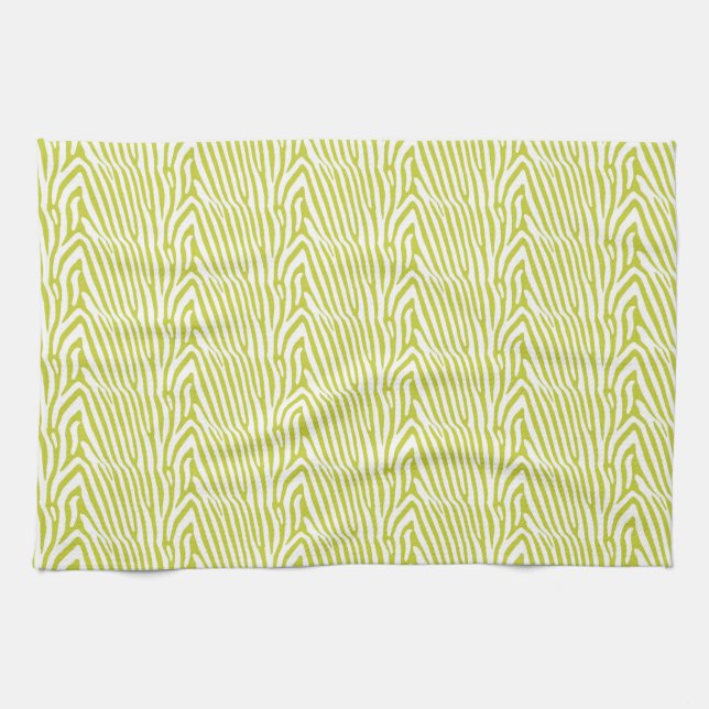 CHARTREUSE ZEBRA STRIPE GESCHIRRTUCH (Horizontal)