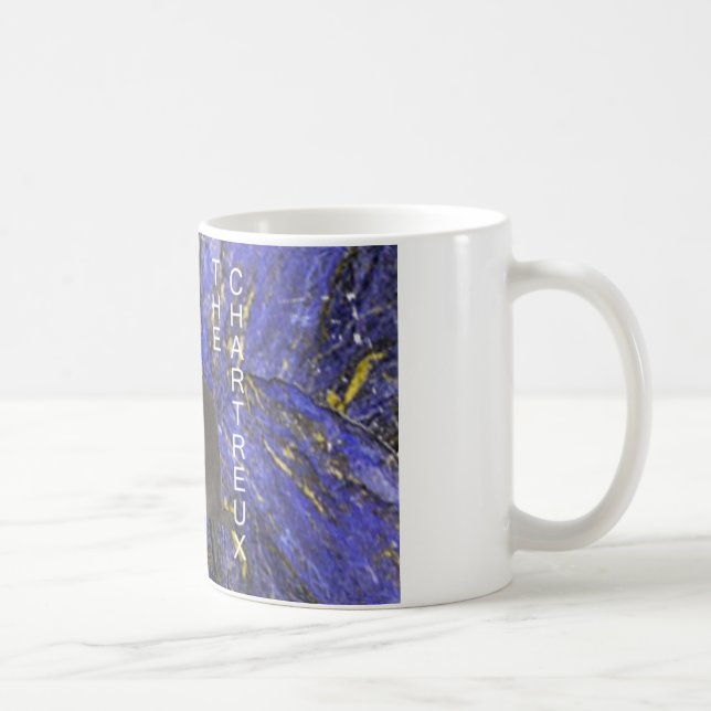 Chartreux auf der Blaukugel (weiß) Tasse (Rechts)