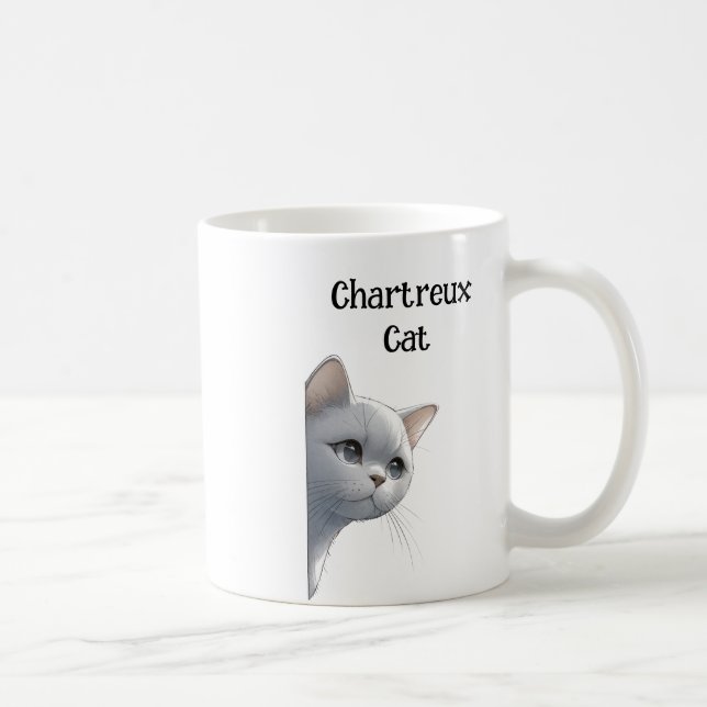Chartreux Cat Kaffeetasse (Rechts)
