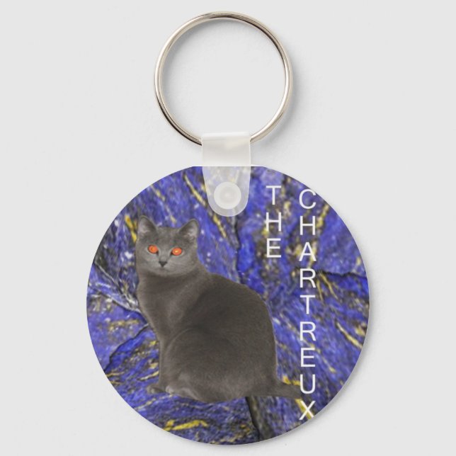 Chartreux-Schlüsselkette Schlüsselanhänger (Vorderseite)