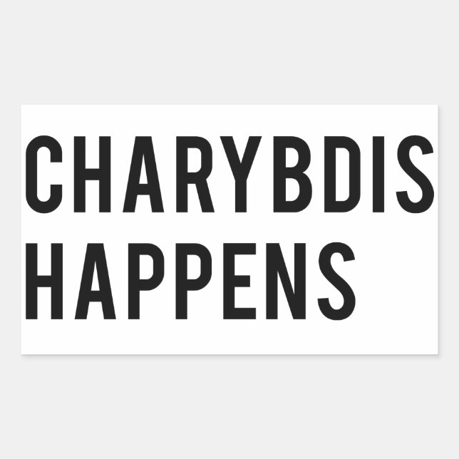 Charybdis passiert rechteckiger aufkleber (Vorderseite)