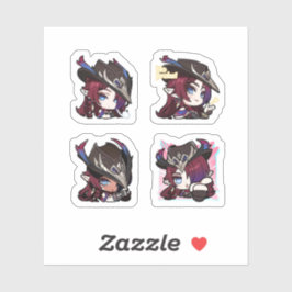 Chasca Genshin Impact 4er Stickerbogen Aufkleber