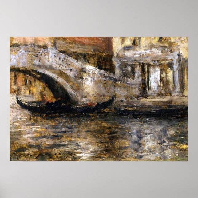 Chase - Gondeln am Venezianischen Kanal, 1913 Poster (Vorne)