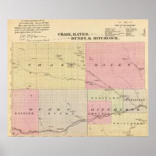 Chase, Hayes, Dundy, and Hitchcock, Nebraska Poster
