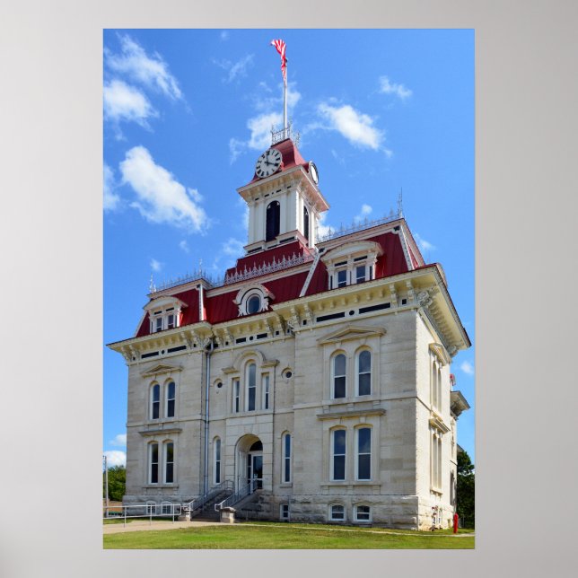 Chase Landkreis, Kansas, Courthouse 20x28 Poster (Vorne)