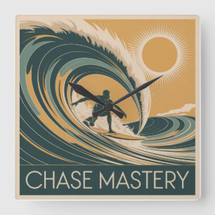 Chase Mastery Quadratische Wanduhr
