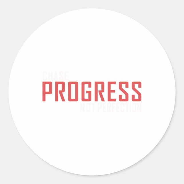 Chase Progress Not Perfect Aufkleber (Vorderseite)