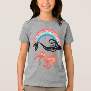 Chase Rainbows Swim mit Mermaids, Ride Unicorns Tri-Blend Shirt