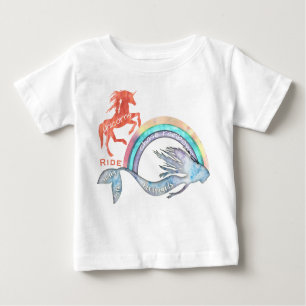 Chase Raindows Swim mit Mermaids, Ride Unicorns Baby T-shirt