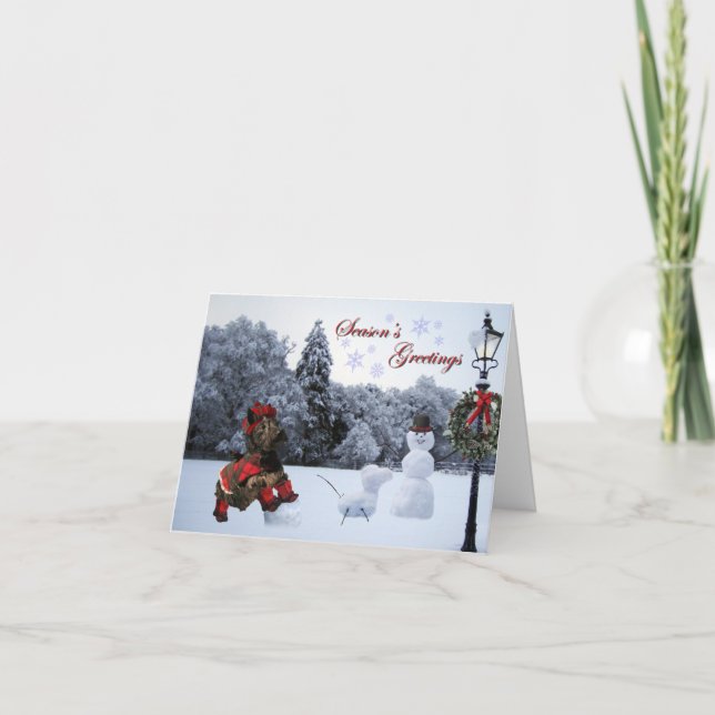Chase Snowflakes Holiday Card Karte (Vorderseite)