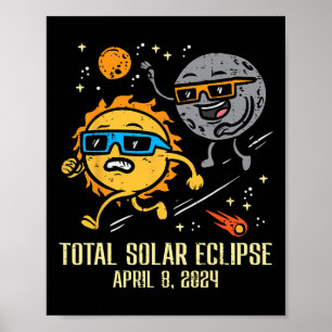 Chase Sun Total Solar Eclipse 2024 April Frauen Mä Poster