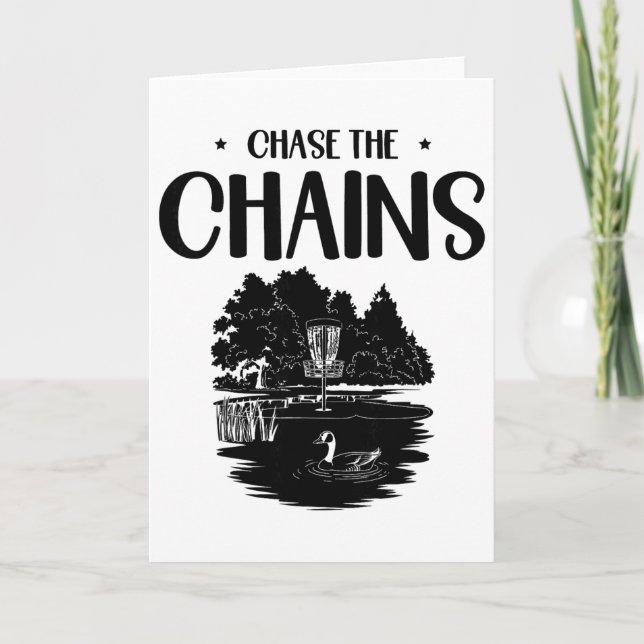 Chase The Chains Disc Golf Frisbee Art  Karte (Vorderseite)