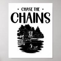Chase The Chains Disc Golf Frisbee Kunst 
