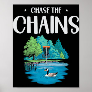 Chase The Chains Disc Golf Szenische Natur Poster