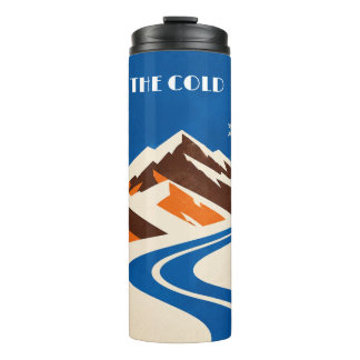 Chase the Cold Retro Alpine Thermobecher für Reise Thermosbecher