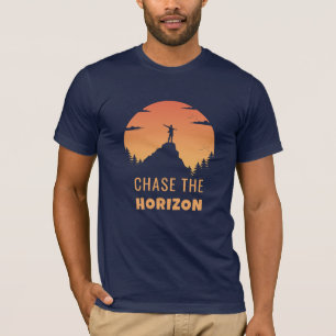 Chase the Horizon - Bold Sunset Mountain Adventure T-Shirt
