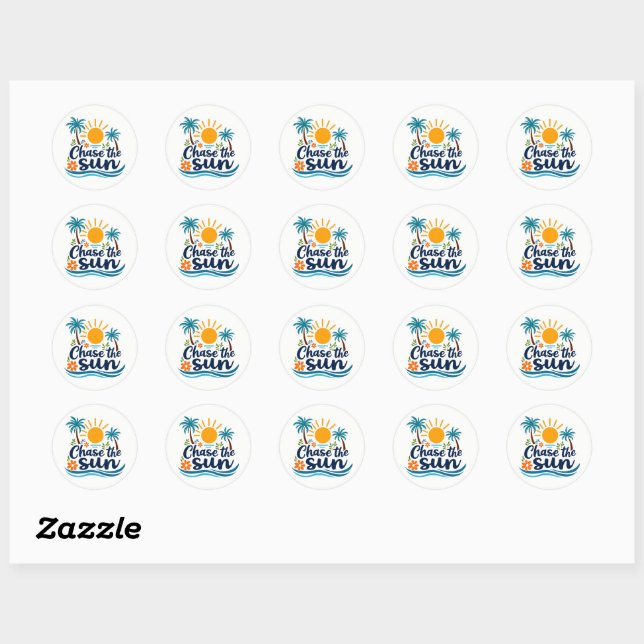Chase the Sun Summer Sticker (Blatt)