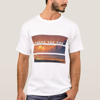 Chase The Sun Vintage Sonnenuntergang Grafik T-Shi T-Shirt