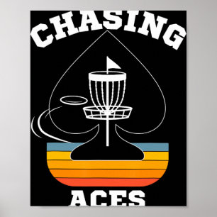 Chasing Aces Disc Golf Ziel Sportsbekleidung Männe Poster