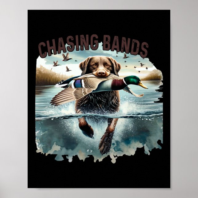 Chasing Bands Duck Hunting Poster (Vorne)