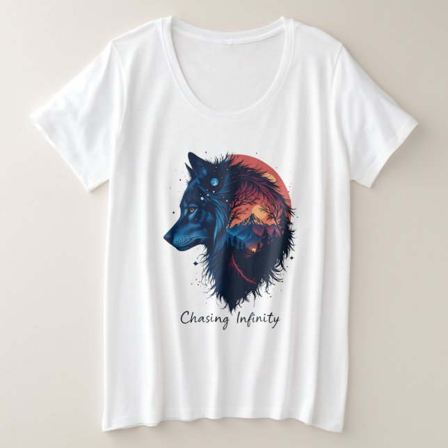 Chasing Infinity Große Größe T-Shirt (Design vorne)