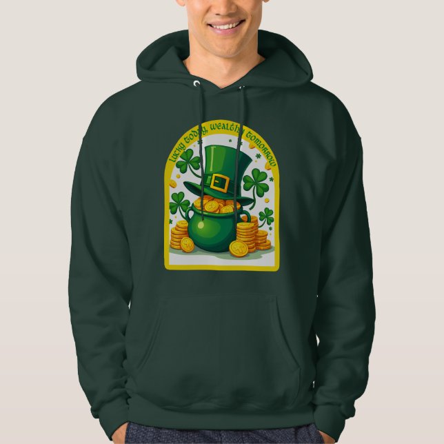 Chasing Luck Catching Cash St Patrick’s  -camiseta Hoodie (Vorderseite)