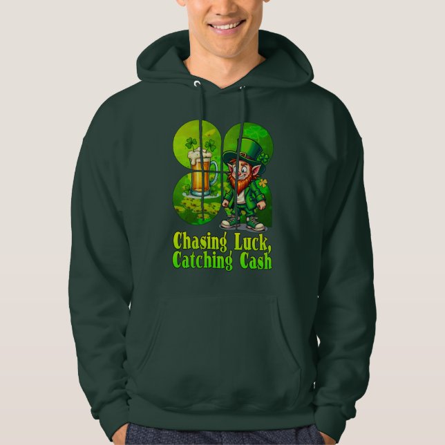 Chasing Luck Catching Cash St Patrick’s - camiseta Hoodie (Vorderseite)