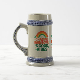 Chasing Rainbows & Good Vibes Mug Bierglas
