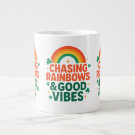 Chasing Rainbows & Good Vibes St. Paddy’s Day Jumbo-Tasse