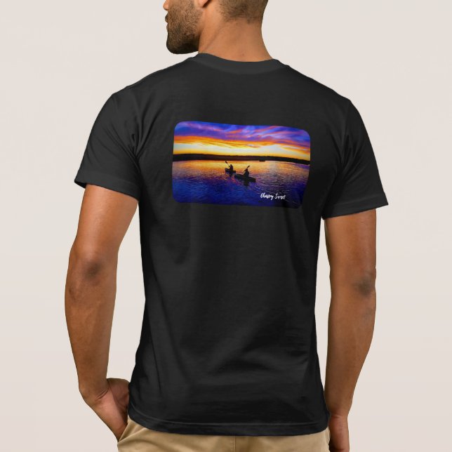Chasing Sunset Kayak Jersey Cotton T-Shirt | Unise (Rückseite)