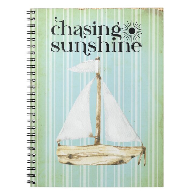 Chasing Sunshine Sailboat Notizblock (Vorderseite)