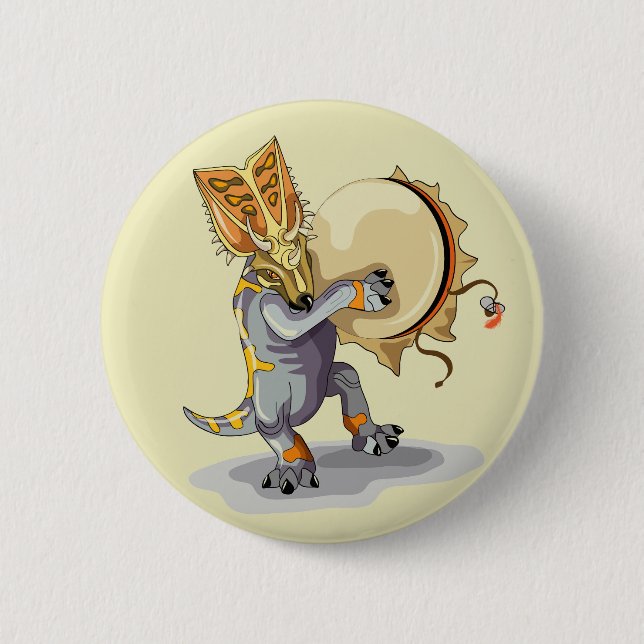 Chasmosaurus Tancing A Shaman Ritual Button (Vorderseite)