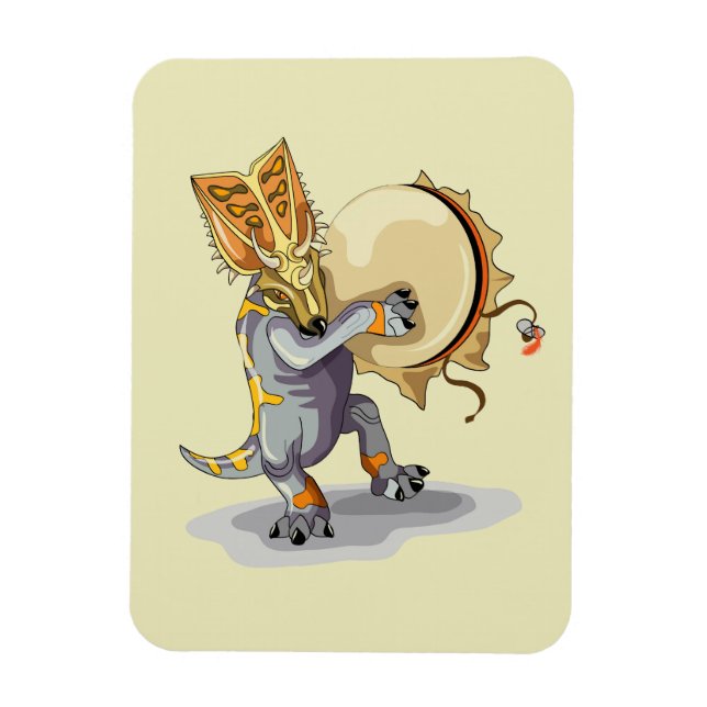 Chasmosaurus Tancing A Shaman Ritual Magnet (Vertikal)