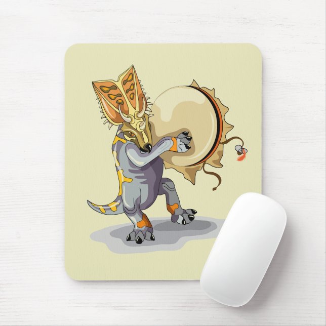 Chasmosaurus Tancing A Shaman Ritual Mousepad (Mit Mouse)