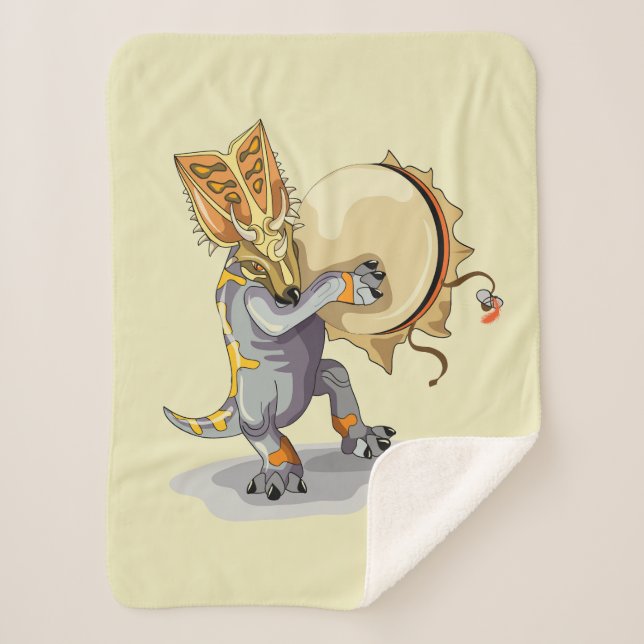 Chasmosaurus Tancing A Shaman Ritual Sherpadecke (Vorderseite)