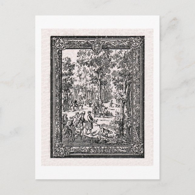 Chasse D'Oudry Postkarte (Vorderseite)