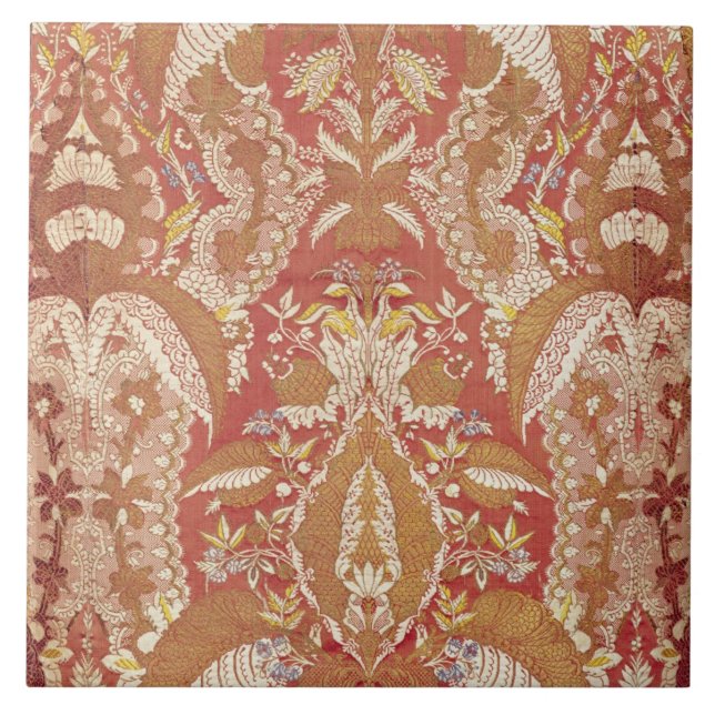 Chasuble, gemusterte Seide der Spitzes, Franzosen, Fliese (Vorderseite)