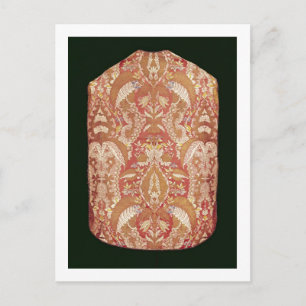 Chasuble, Spitzenseide, gemustert, Frankreich, c.1 Postkarte