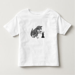 Chat am Schach mit Schachstück Bishop Kleinkind T-shirt