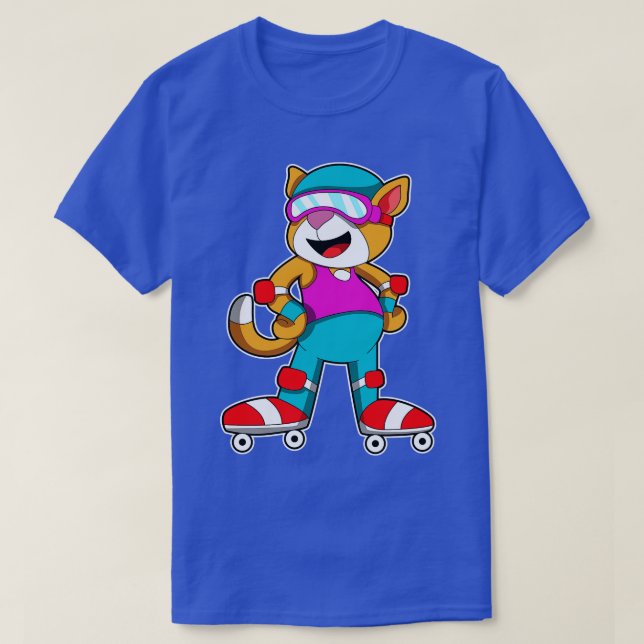Chat auf Inline-Skaten mit Inline-Skate Helmet T-Shirt (Design vorne)