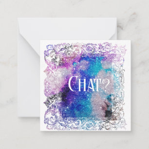 *~* Chat? Beziehung AP63 flache Note Card Mitteilungskarte