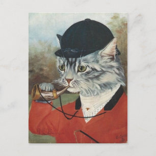 Chat chasseur postkarte