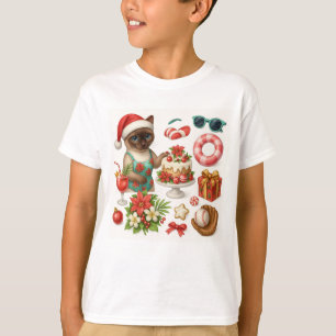Chat Christmas Summer July Pool Party T-Shirt