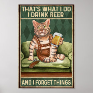 Chat Drink Bier Vintag Poster
