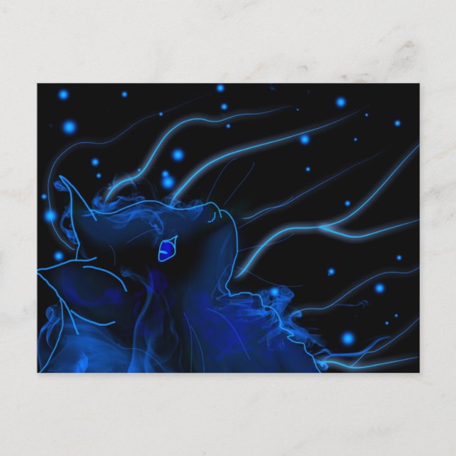 Chat effet néon postkarte (Vorderseite)