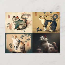 Chat im chinesischen Stil Postkarte