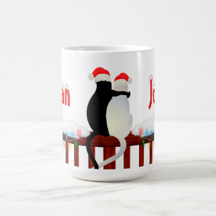 Chat in Caps Personalisierte Weihnachten Kaffeetasse