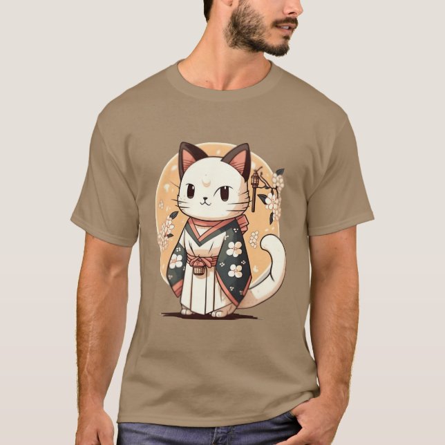 Chat Japanisch lustig T-Shirt (Vorderseite)