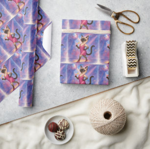Chat-Junggeselinnen-Abschied im rosa Thema Geschenkpapier